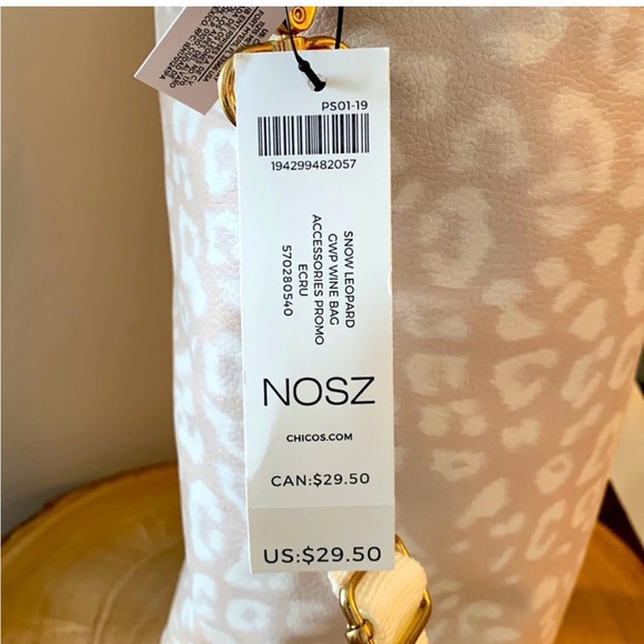 Chico’s White Leopard Wine Bag - NEW with tags! - Picture 2 of 3